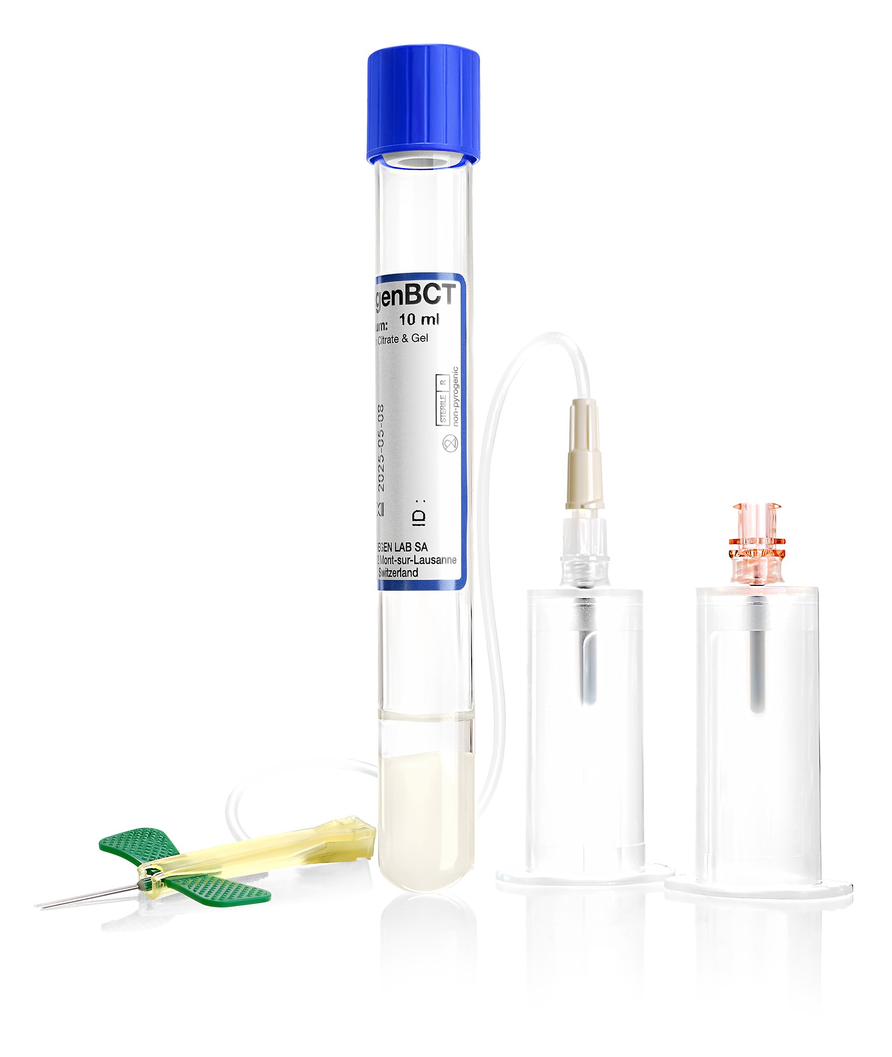 Regen BCT blood collection tube and collection accessories